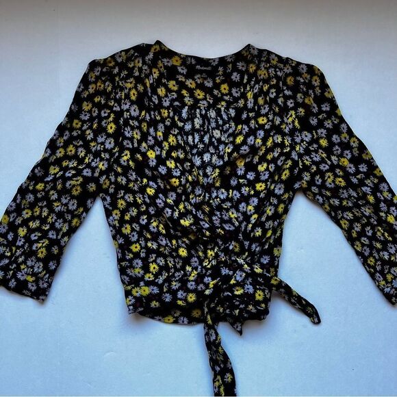 Madewell Wrap Top in French Floral Size XS - Picture 2 of 7